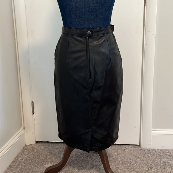 Vintage Cristina’s leather skirt size 28 - Picture 6 of 7